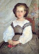 Pierre-Auguste Renoir Mademoiselle Romaine Lancaux USA oil painting artist